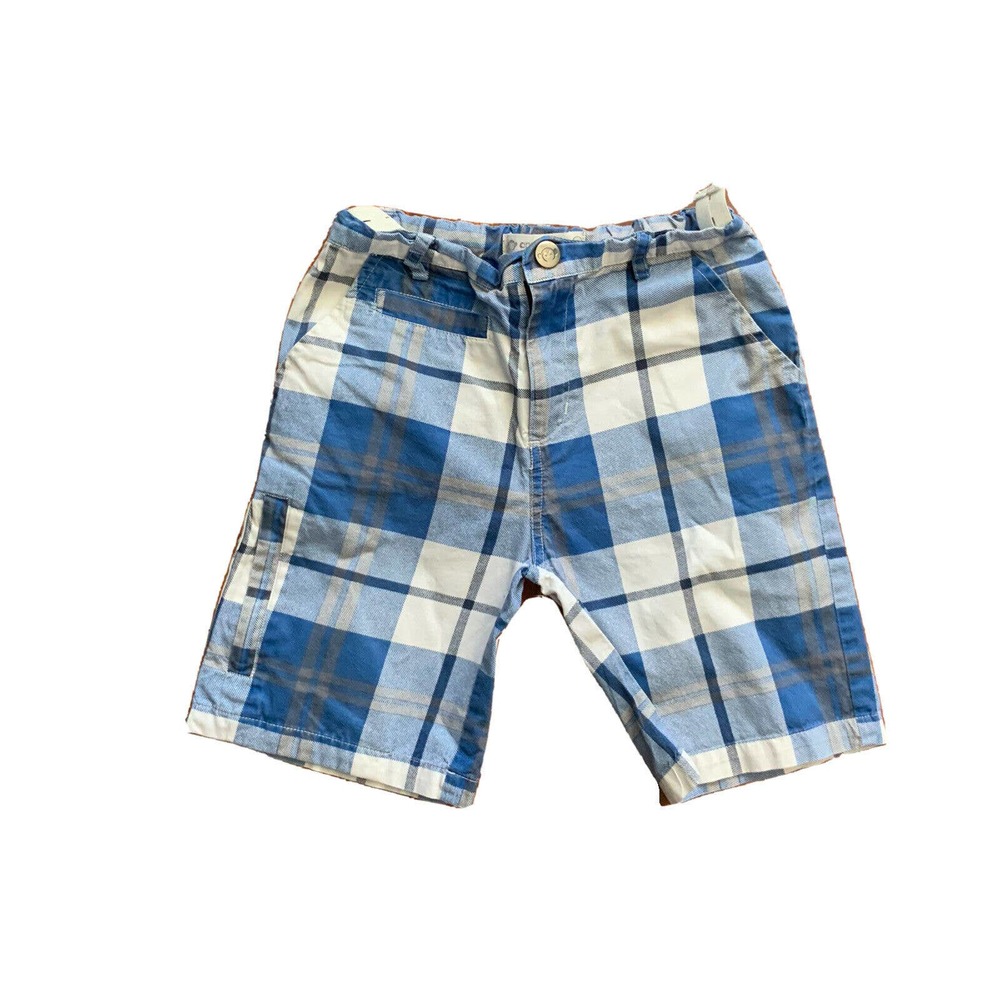 Appaman Boys Plaid Board Shorts Sz 7 Kids